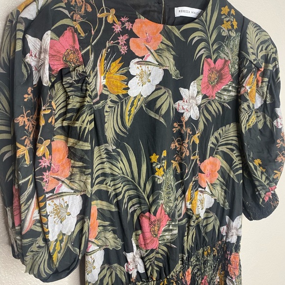 Rebecca Minkoff Geneva Printed Smock Dress / Silk Floral Bohemian / Size Small - Picture 6 of 10